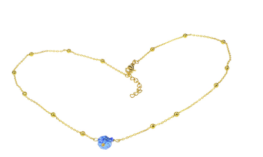 Gold ultramarine necklace