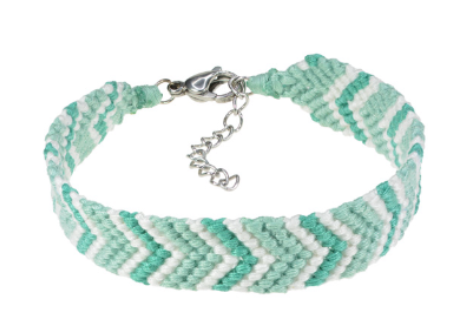 Aqua Braided Chevron